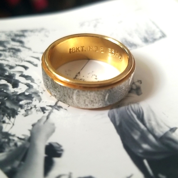 Vintage Joseph Esposito Wedding Band 18K HGE ESPO signed - Picture 3 of 6